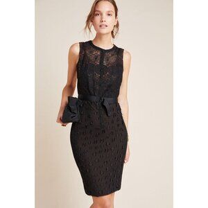 NWT Anthropologie Byron Lars Beauty Mark Gisella in Black Lace Sheath Dress 8P